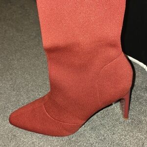 Elegant Red Heeled Boots